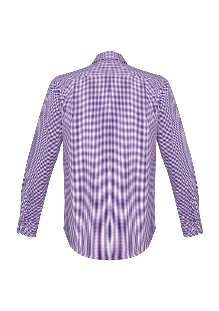 Biz Corporates Newport Mens Long Sleeve Shirt Purple Reign Size XS
