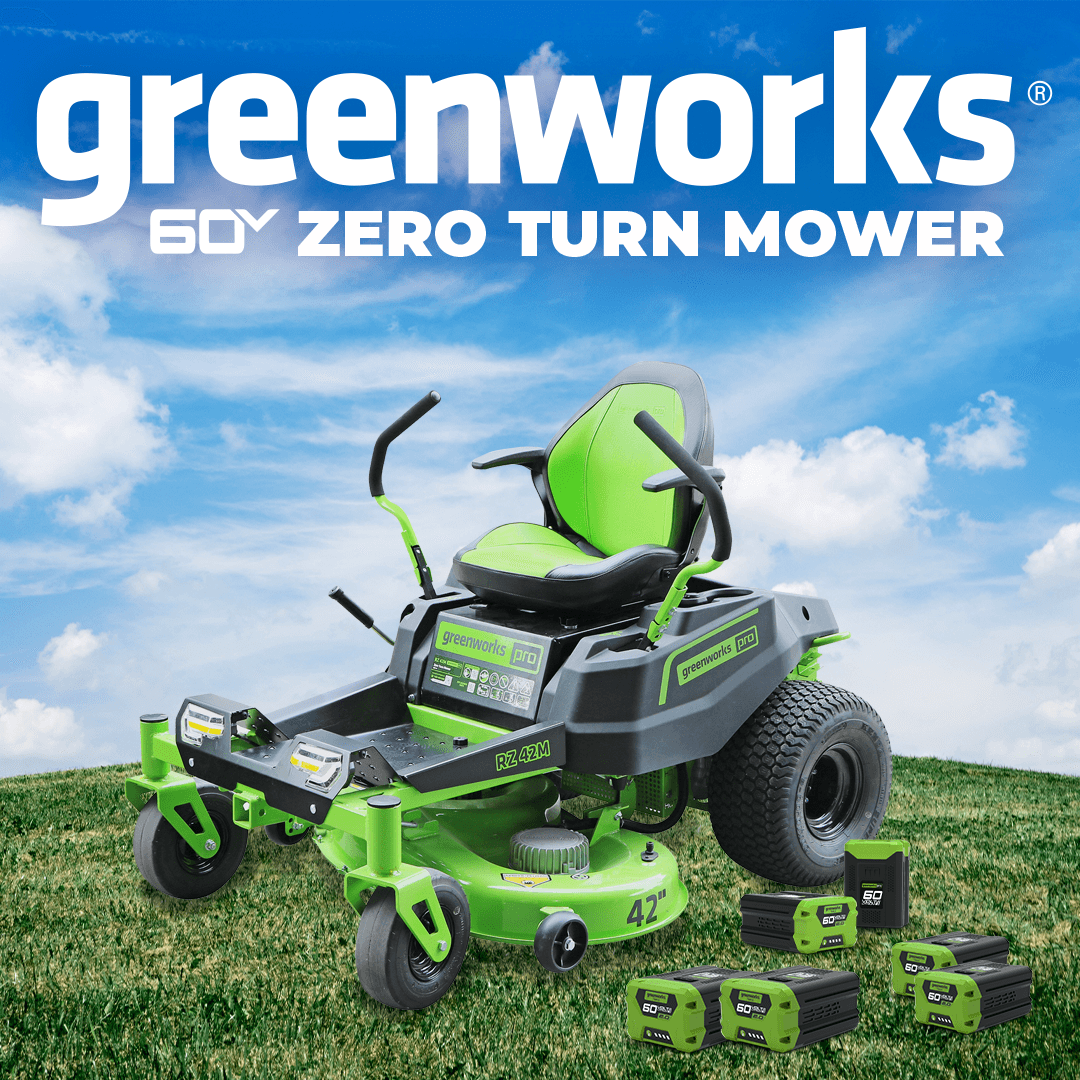 Greenworks 60V 42" Zero Turn Mower 6x8.0ah Set 7400807AU