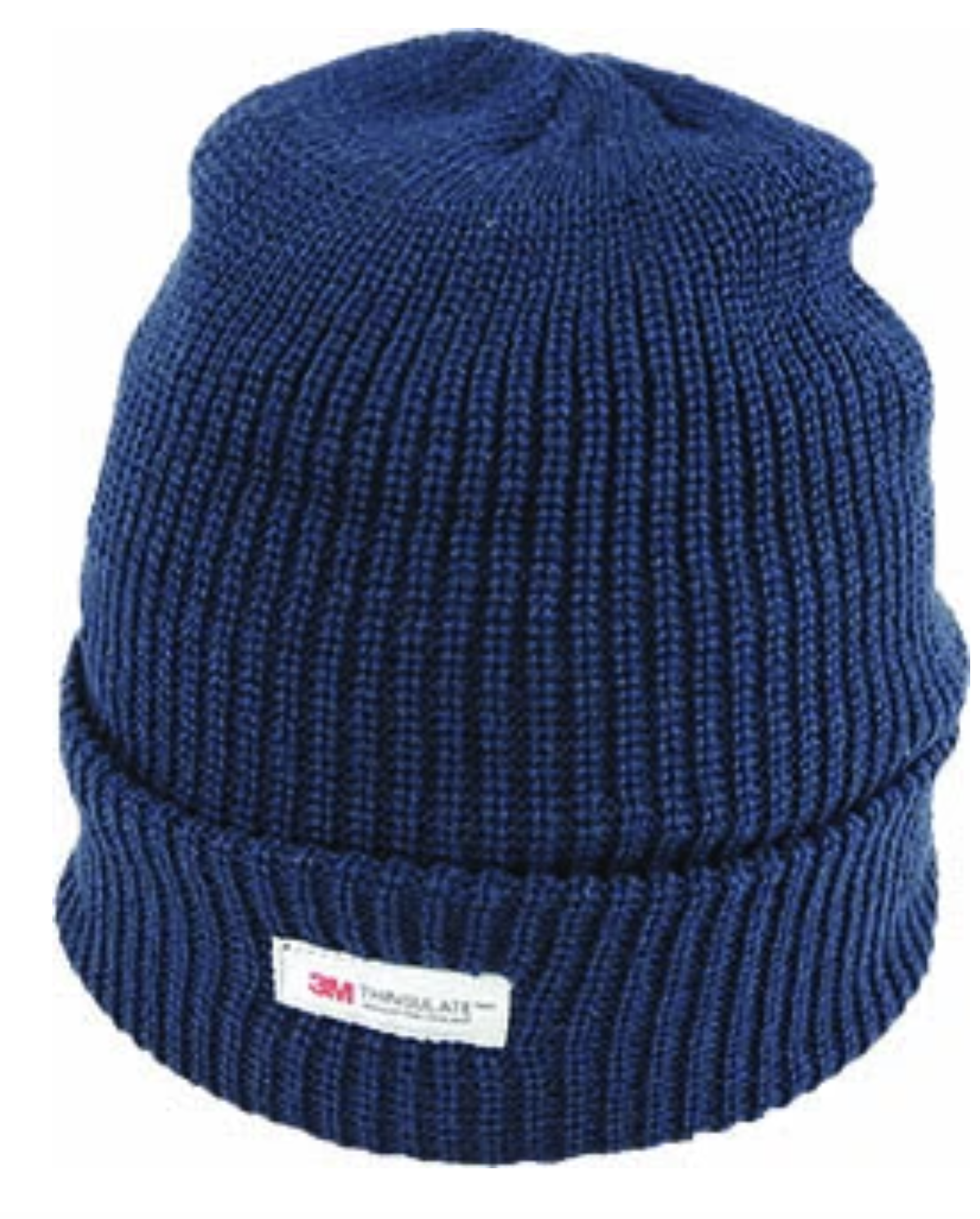 THINSULATE Acrylic Rib Knit BEANIE Hat Winter Thermal Lined Warmer Snow Ski - Navy Blue
