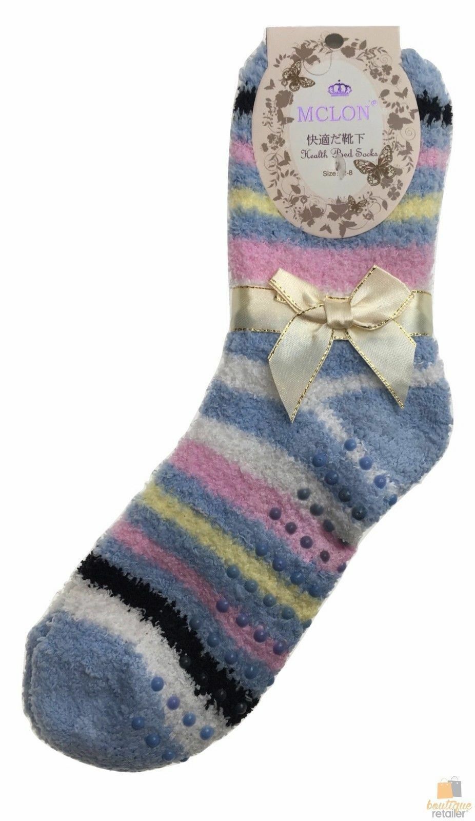 1 Pair Ladies Bed Socks Womens Girls Soft Fur Work Fluffy Slipper Non Slip  Pack - One Size