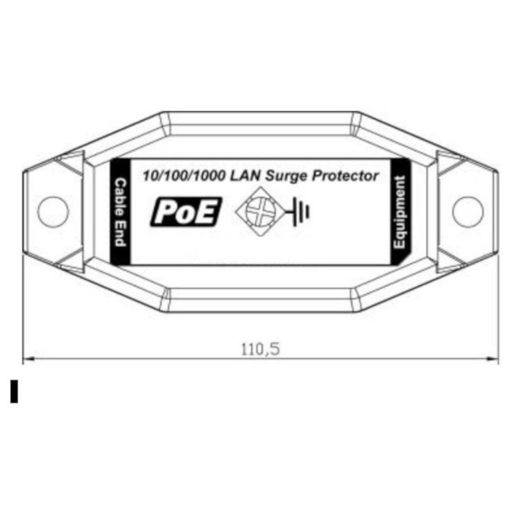 SP06PG LAN Surge Protector 10/100/1000 4 Pair 6KV  POE
