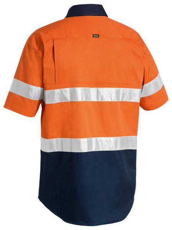 Taped Hi Vis Cool Lightweight Shirt Orange/Navy Size XS