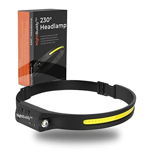 Authentic NightBuddy Worlds #1 zero bounce 230° LED headlamp for perfect night vision anywhere, anytime