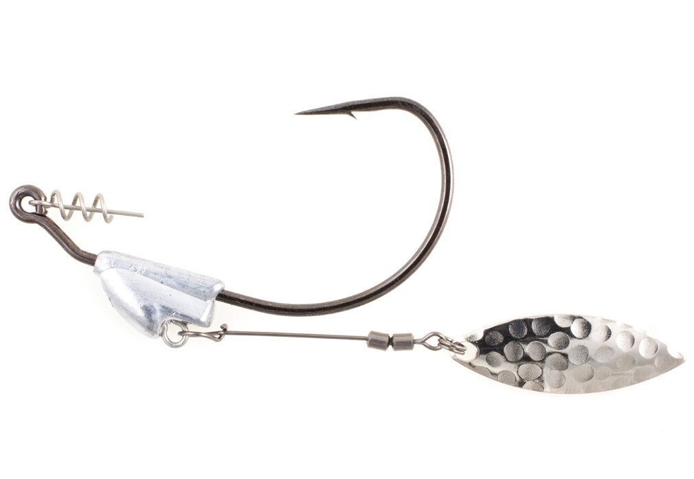 2 Pack of Size 1/0 Owner 5164 1/8oz Flashy Swimmer Hooks with Twistlock  Centering-Pin Springs