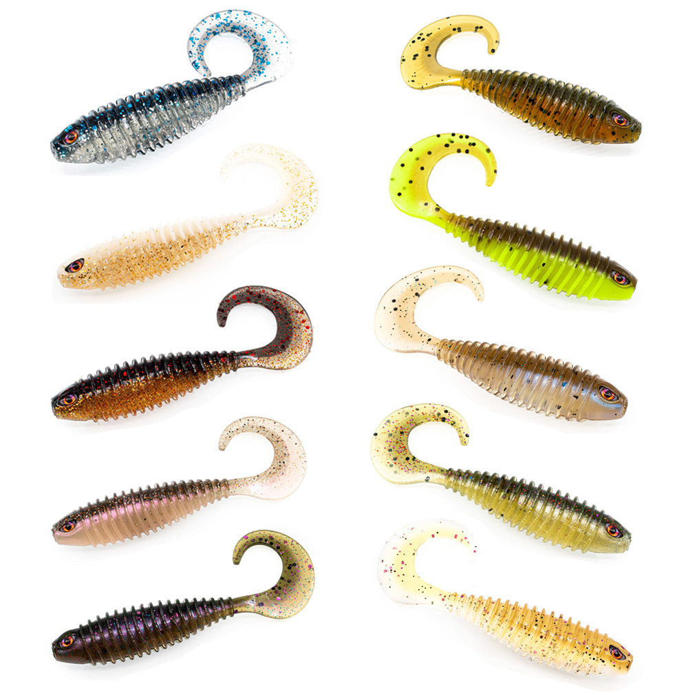 Buy 3 Pack of Jarvis Walker 4 Rigged Swirl Tail Grub Soft Plastic