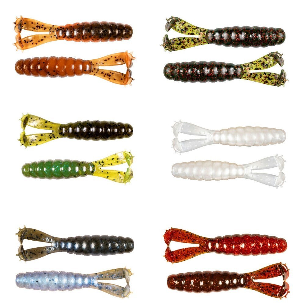 3 Pack of 4.25 Inch Zman Billy Goat Soft Plastic Fishing Lures - Hot Craw