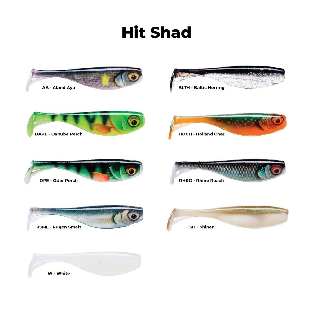 5 Pack of 3 Inch Storm Hit Shad Soft Plastic Fishing Lure - Rugen