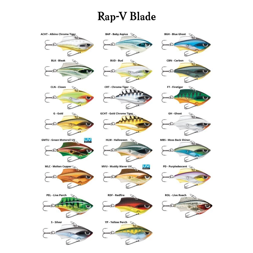 6cm Rapala Rap-V Blade Sinking Vibe Fishing Lure - Baby Aspius