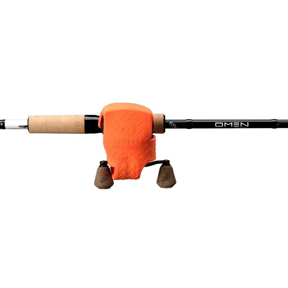 13 Fishing Orange Skull Cap Reel Guard Low Profile Baitcaster Fishing Reel  Cover