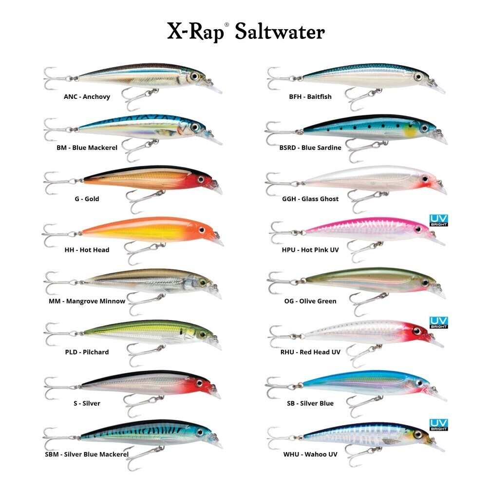 8cm Saltwater X-Rap Jerkbait Fishing Lure - Glass Ghost