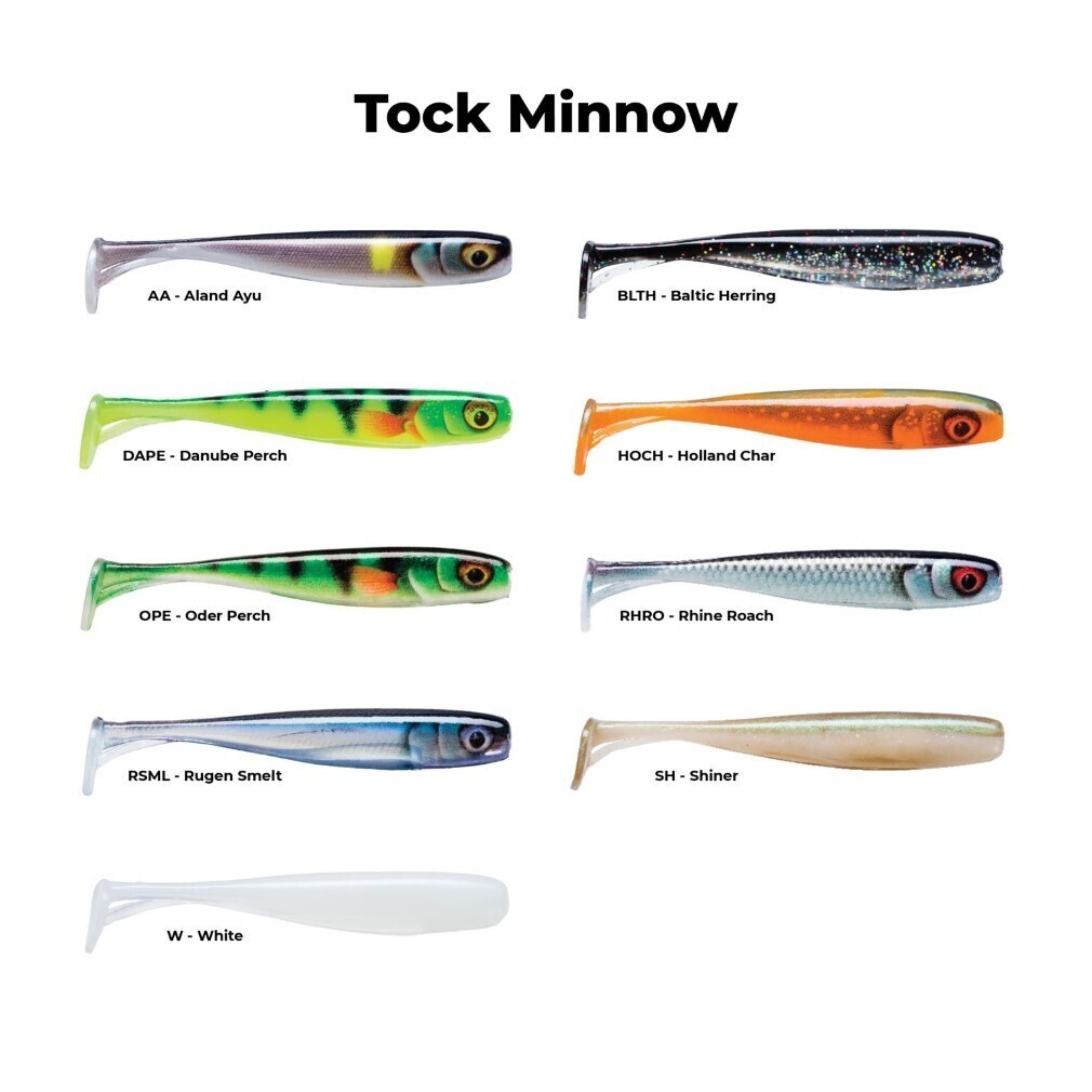 5 Pack of 3 Inch Storm Tock Minnow Soft Plastic Fishing Lure