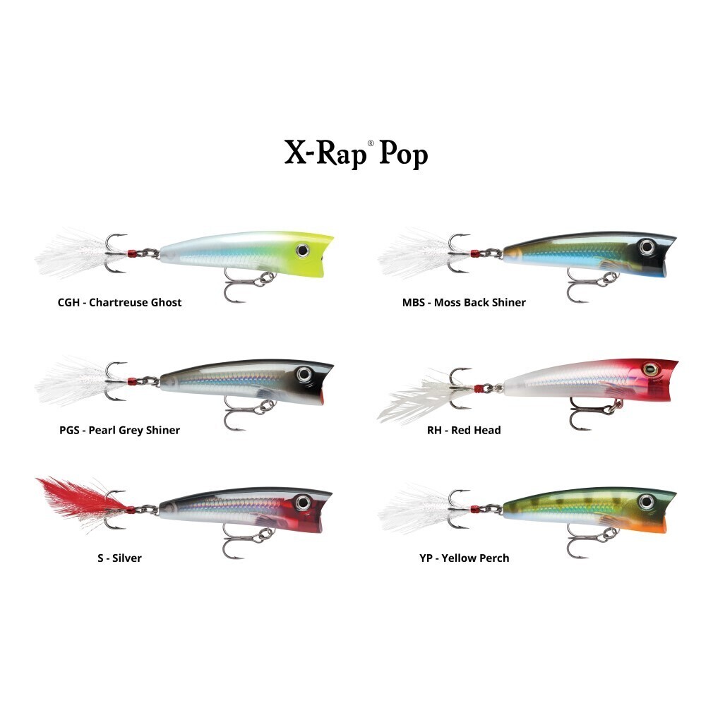 7cm Rapala X-Rap Pop Topwater Popper Fishing Lure - Pearl Grey