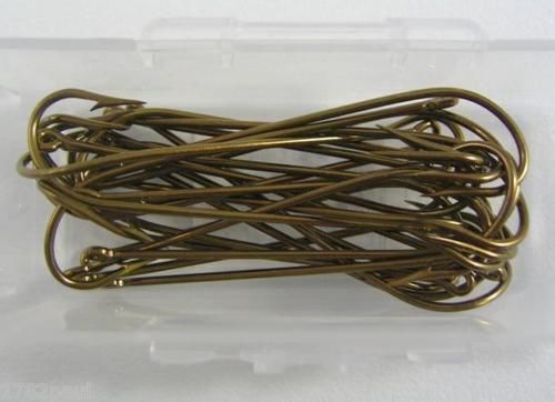 1 Box of Mustad 4540 1/2 Bronze Long Shank Kirby Fishing Hooks