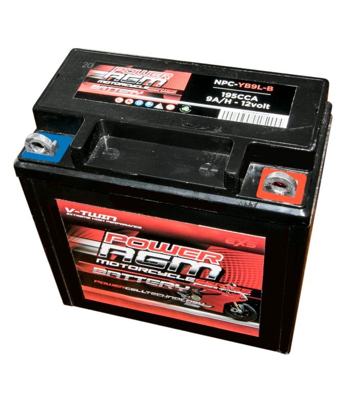Power AGM 12V 9AH 180CCAs Motorcycle Battery