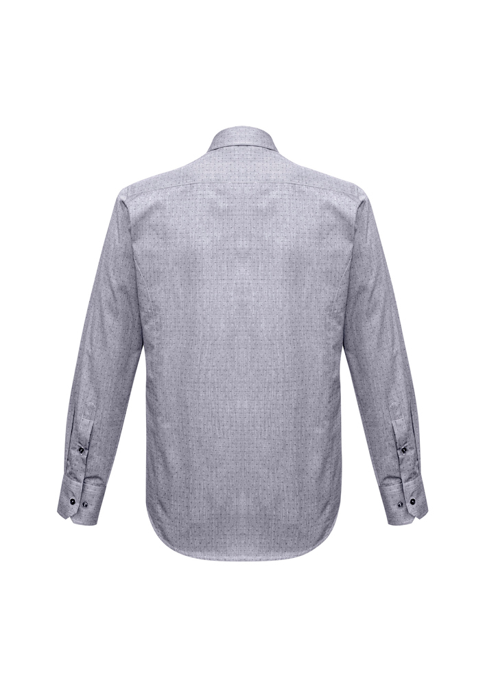 Mens Trend Long Sleeve Shirt Silver XSmall