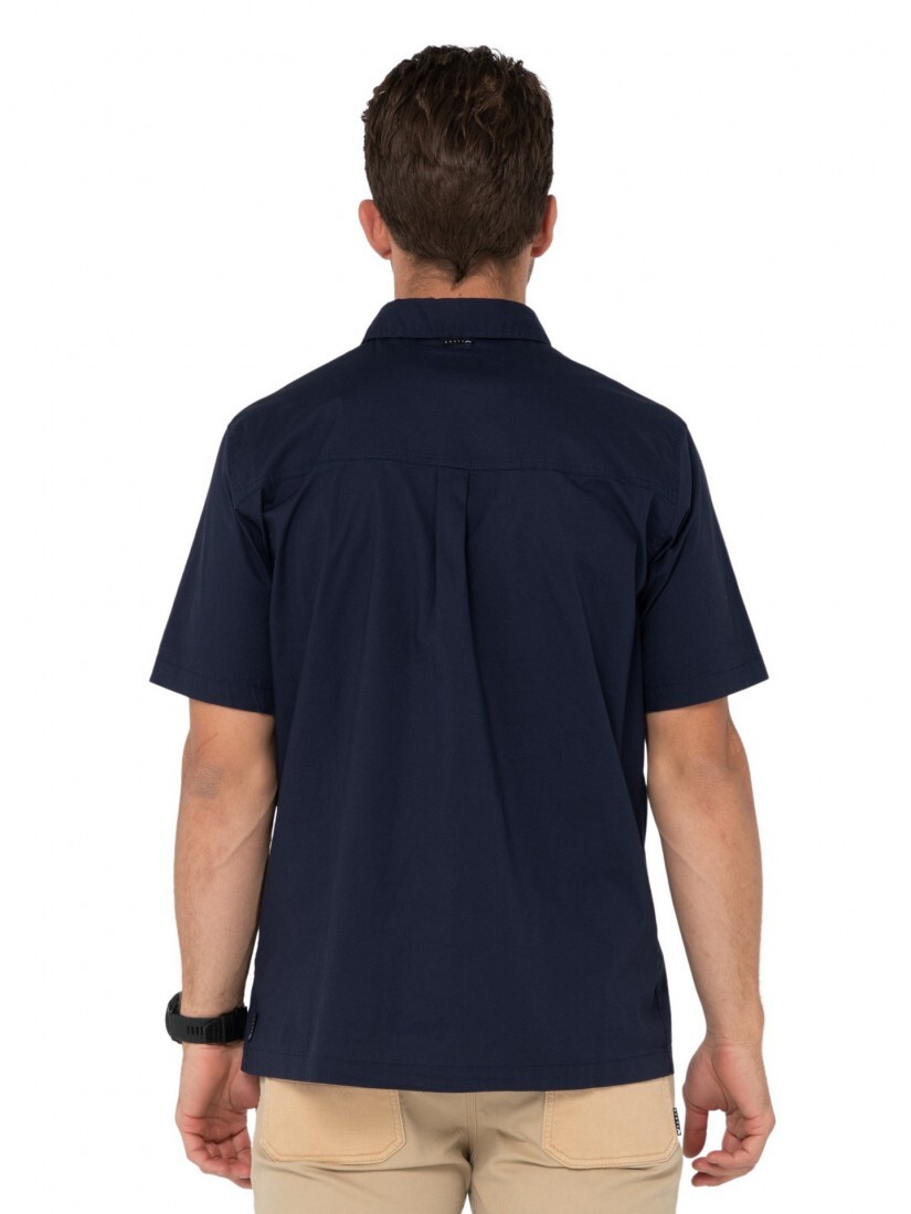 Grindstones Short Sleeve Shirt Colour Navy Blue Size S