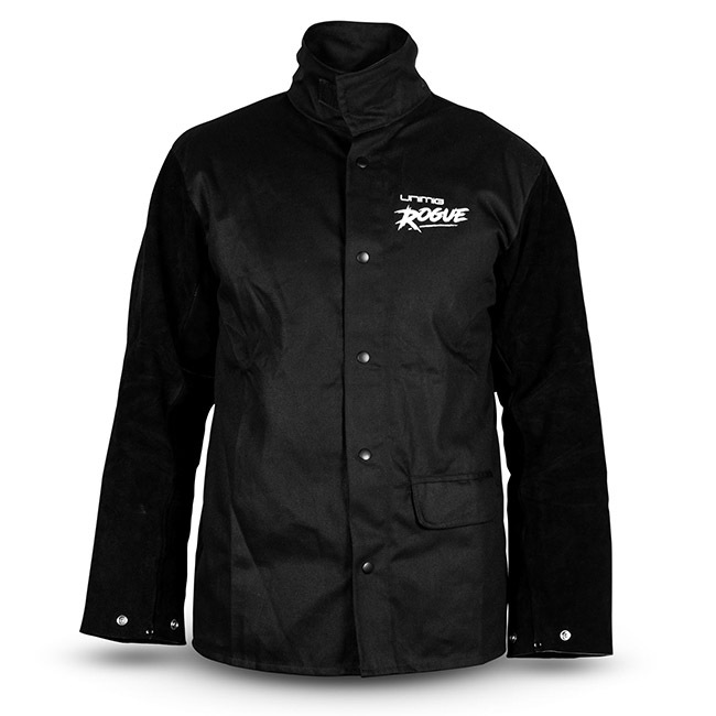 Black Jacket W/Leather Sleeves