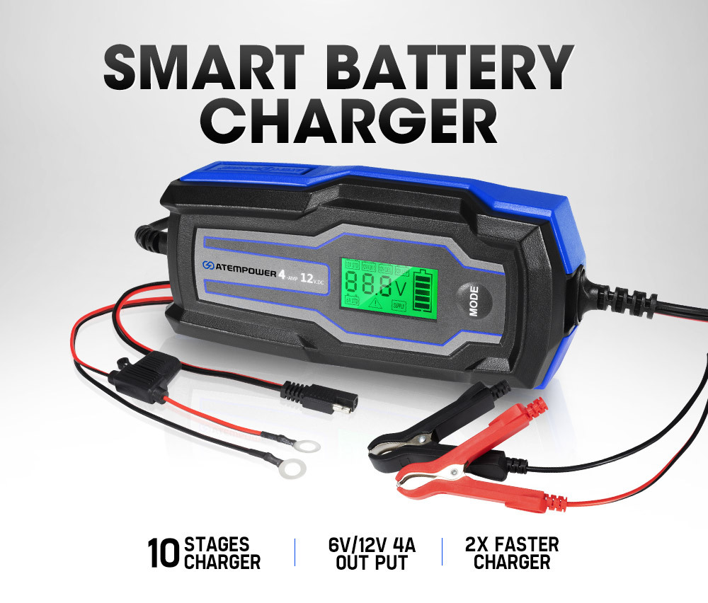 ATEM POWER 4A 6V/12V Smart Battery Charger