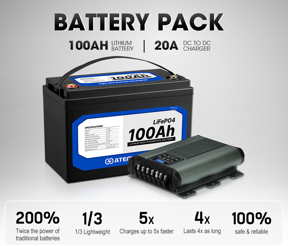 Batterie solaire Bluecarbon Lithium 100Ah 12V