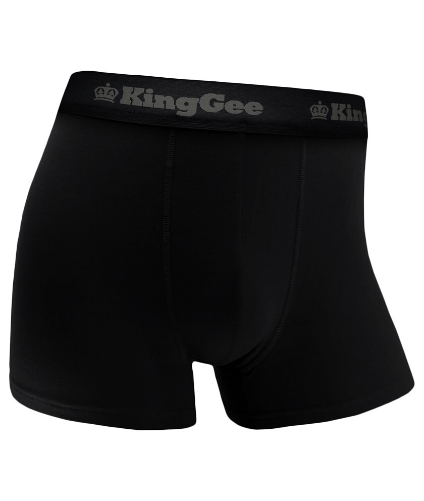 KingGee Bamboo Work Trunk - 3 Pack Colour Black Size S