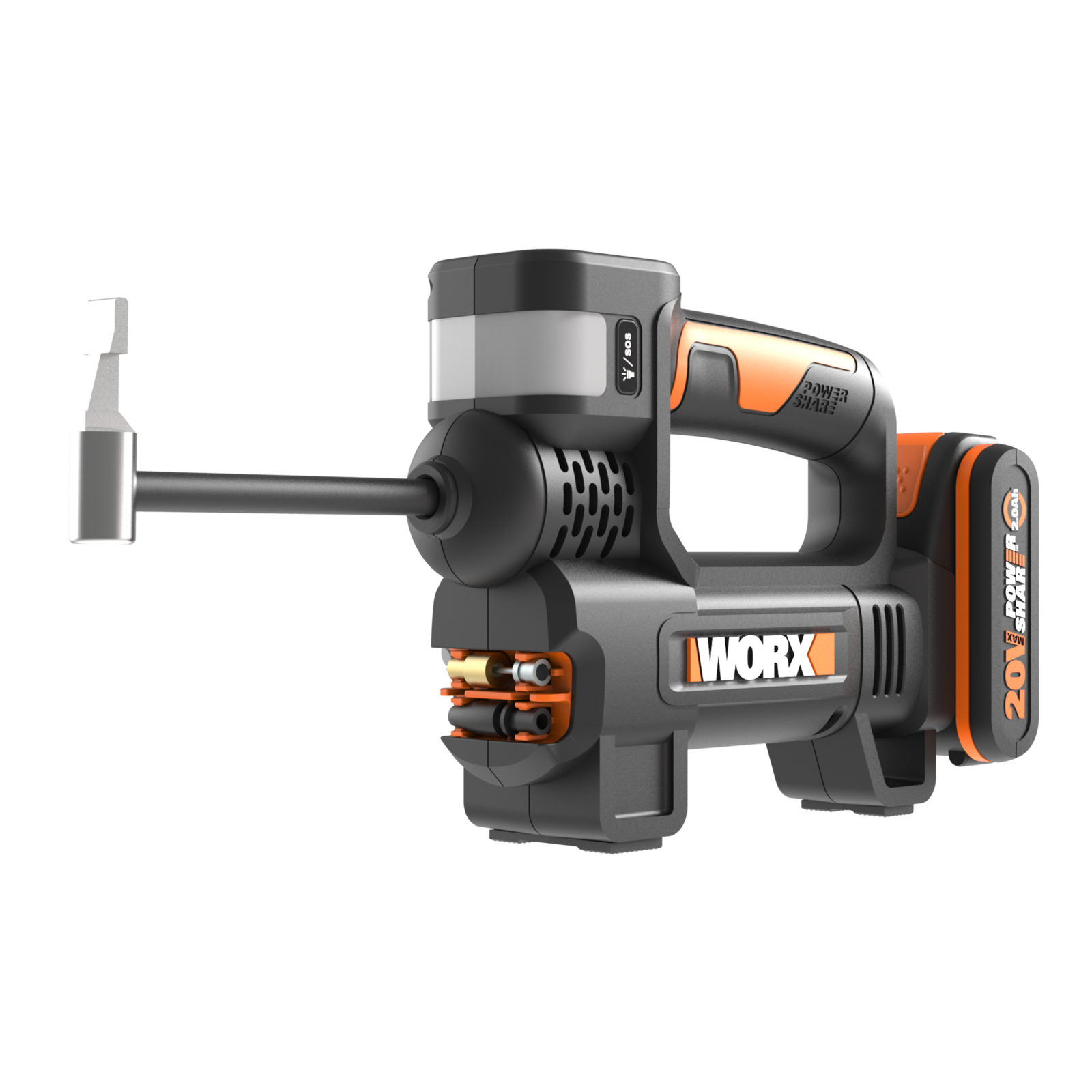 WORX 20V Cordless 4-in-1 Inflator w/ POWERSHARE Battery & Charger