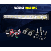 LIGHTFOX 28inch LED Light Bar Spot Beam Triple Row Work Driving Lamp 4WD 28"