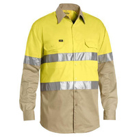 Taped Hi Vis Cool Lightweight Shirt Lime/Charcoal Size S