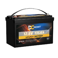 DC MONT 12V 135Ah Lithium Battery LiFePO4 Phosphate Deep Cycle Rechargeable Replace AGM