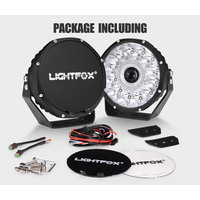 LIGHTFOX 7" Laser/LED Driving Lights Osram LED Black Round Offroad Truck SUV 4x4