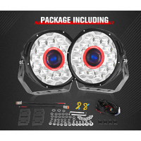 FIERYRED 7inch Laser Driving Lights Round Spot Lights Offroad Replace HID