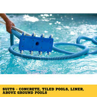 MOBI Flexible Vacuum Head Pool Spa Vac Wheels Flexible Frame Heavy Duty