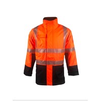 KM Workwear Waterproof Interchangeable Jacket with Tape 3XS Orange/Navy