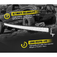 FIERYRED 50inch LED Light Bar Curved Combo Driving Light Offroad 4x4