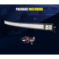 LIGHTFOX 50inch LED Light Bar Curved Combo BeamDriving Offroad 4x4 52"