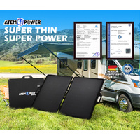 ATEM POWER 12V 160W Folding Solar Panel Blanket Kit Mono Camping Battery Charge