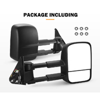 SAN HIMA Pair Towing Mirrors fit Nissan Patrol GU Y61 1997- 2016 Black