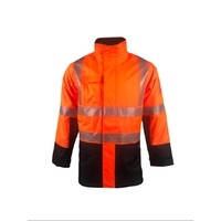 KM Workwear Waterproof Interchangeable Jacket with Tape 3XS Orange/Navy
