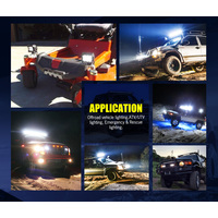 LIGHTFOX 8x 4inch LED Work Light Bar Spot Flood Work Fog Lamp Reverse Offroad 4WD