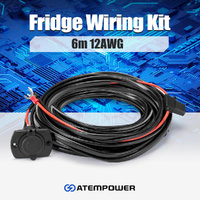 Atem Power 12V Fridge Wiring Kit 6M Cable DC Cig Socket Plug In-line Fuse 4WD