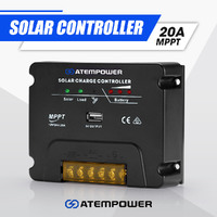 ATEM POWER 20A 12V/24V MPPT Solar Charge Controller