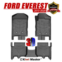 KIWI MASTER 3D TPE Car Floor Mats Liner Fit Ford Everest 2015-2022