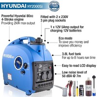 Hyundai 2KW Inverter Generator Set