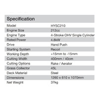 Hyundai 212cc 4 Stroke Push Scarifier