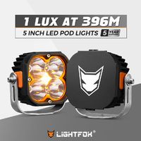 Lightfox Pair 5" Cygnus Osram LED Pod Lights Work Light White Amber Combo Beam Offroad