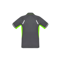 Mens Renegade Polo Grey/Black/Fluoro Yellow XL