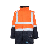 Rainbird Workwear Healy 4-In-1 Jacket & Vest XS Fluoro Orange/Navy