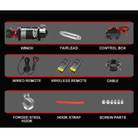 FIERYRED 12V 17500LBS Wireless Electric Winch Synthetic Rope