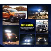 LIGHTFOX 2x 5inch Flush Mount LED Work Light Bar Combo Reverse Round Fog Lamp 4WD