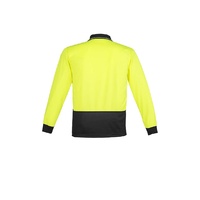 Syzmik Unisex Hi Vis Basic Spliced Polo Long Sleeve Yellow/Navy XXS
