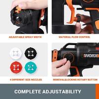 WORX NITRO 20V Brushless HVLP Paint Sprayer Kit with 2.0ah POWERSHARE Battery & Charger WX020.B